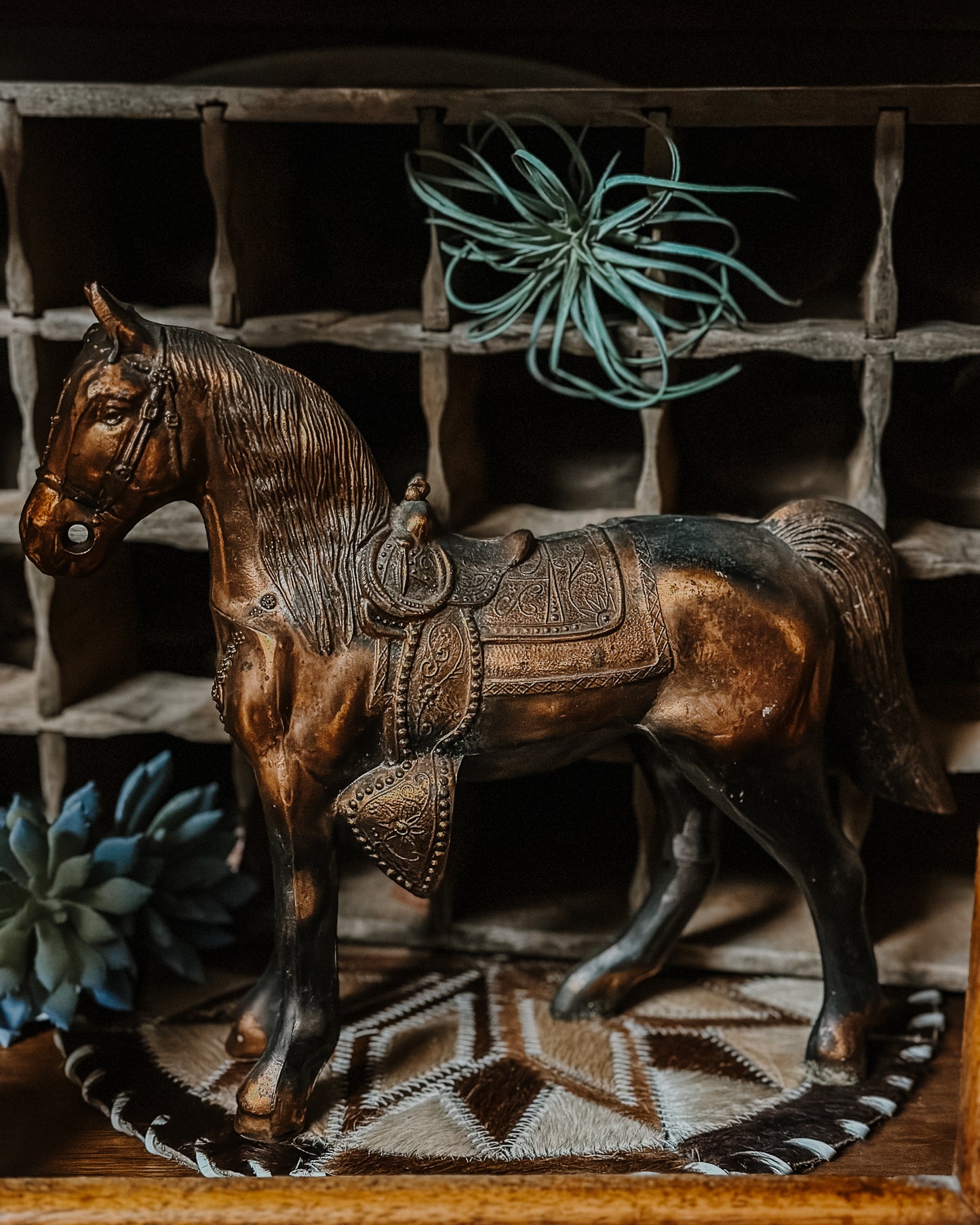 Vtg. Copper Carnival Horse