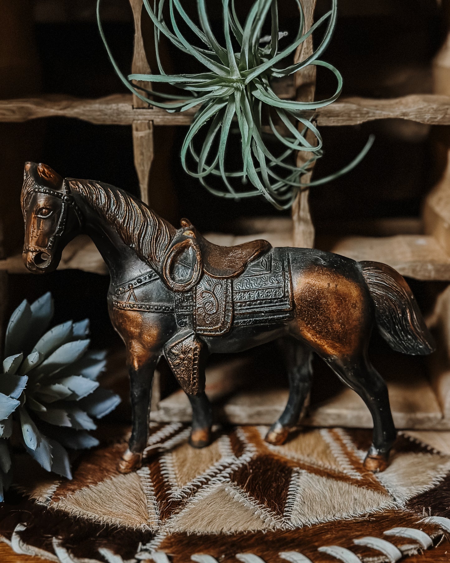 Vtg. Copper Carnival Horse (small)