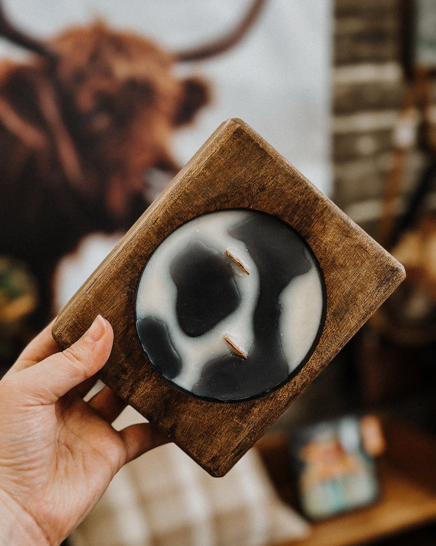 Cow Print Candle