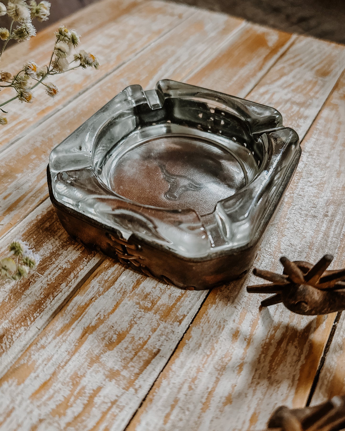 Vtg. Bamco Western Steer Ashtray