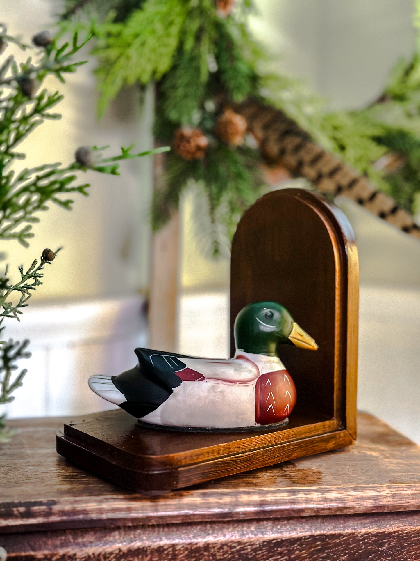 Vtg. Mallard Bookends