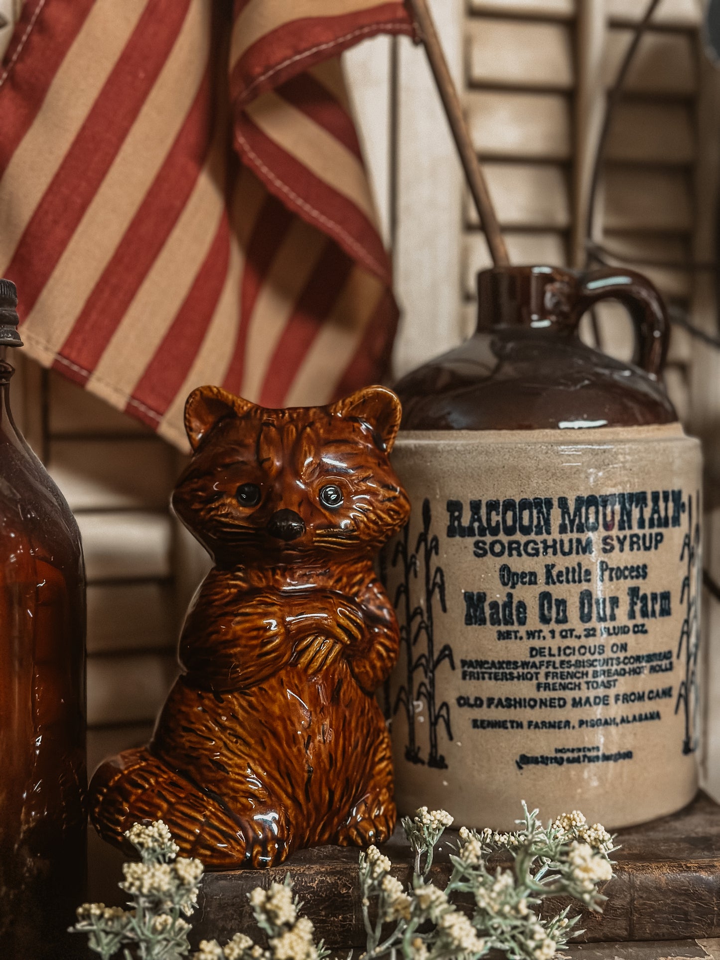 Vtg. Raccoon Figurine