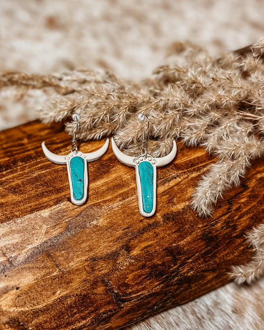 Turquoise Steer Dangles