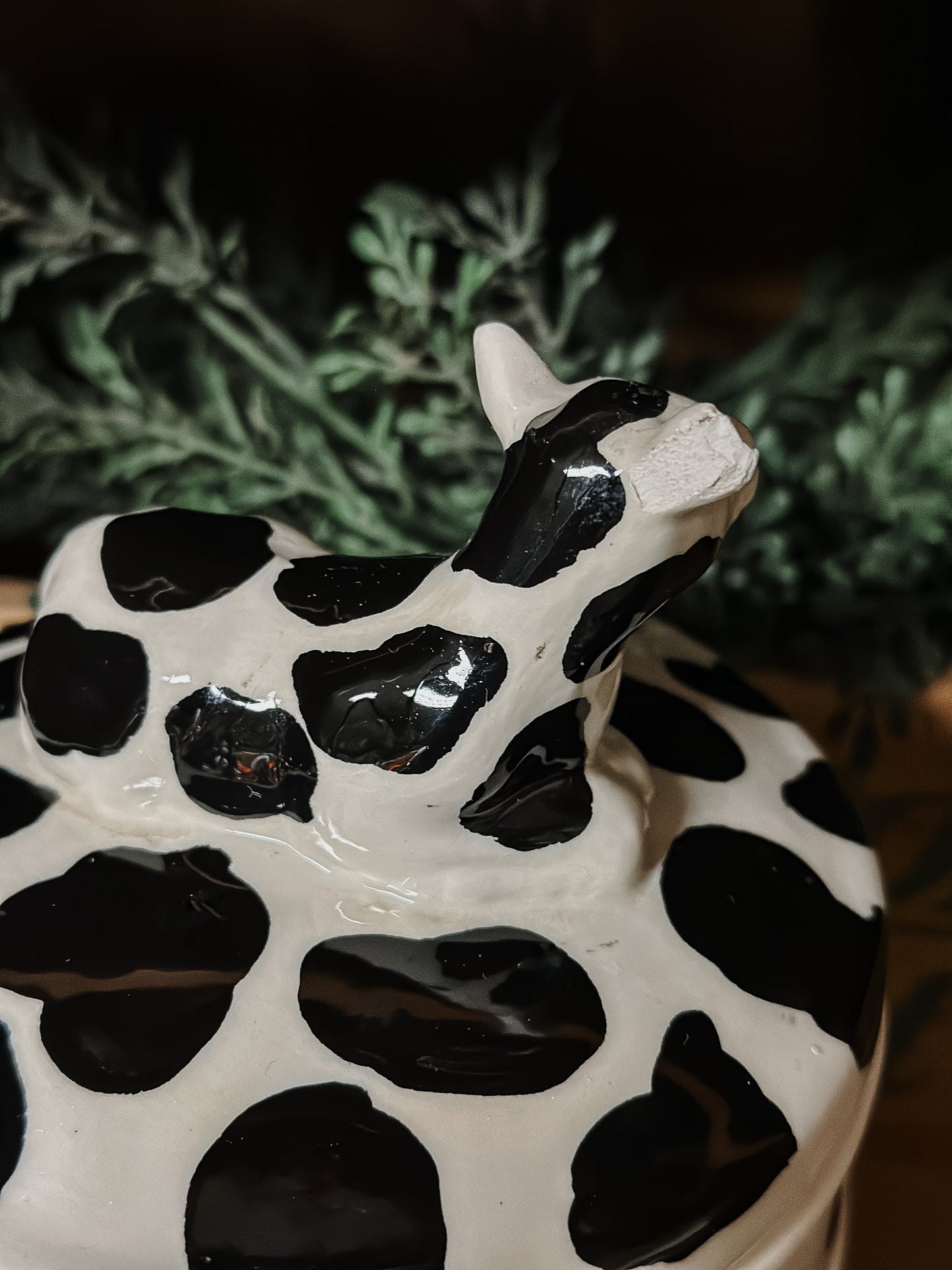 Vintage Cow Canister