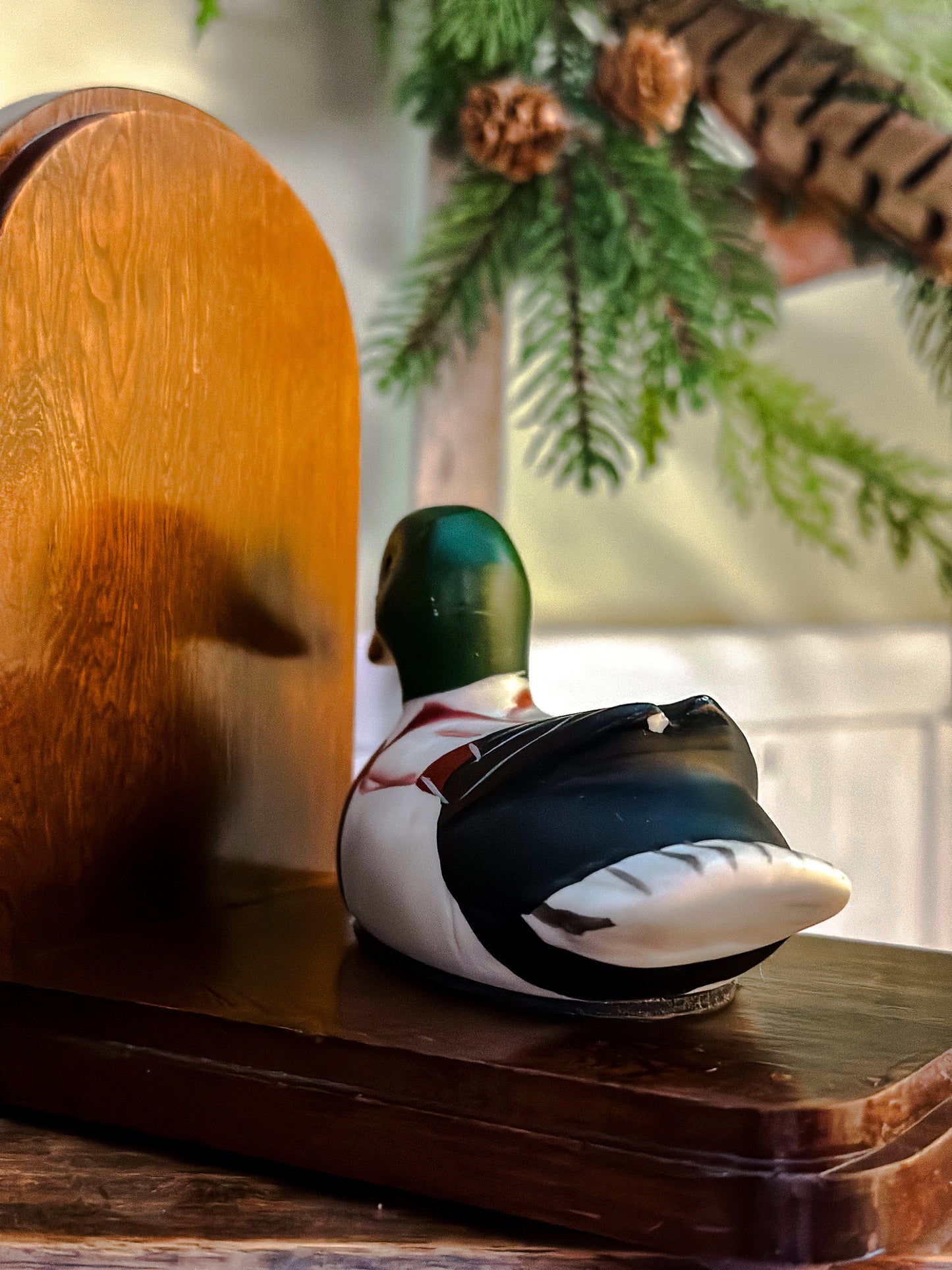 Vtg. Mallard Bookends