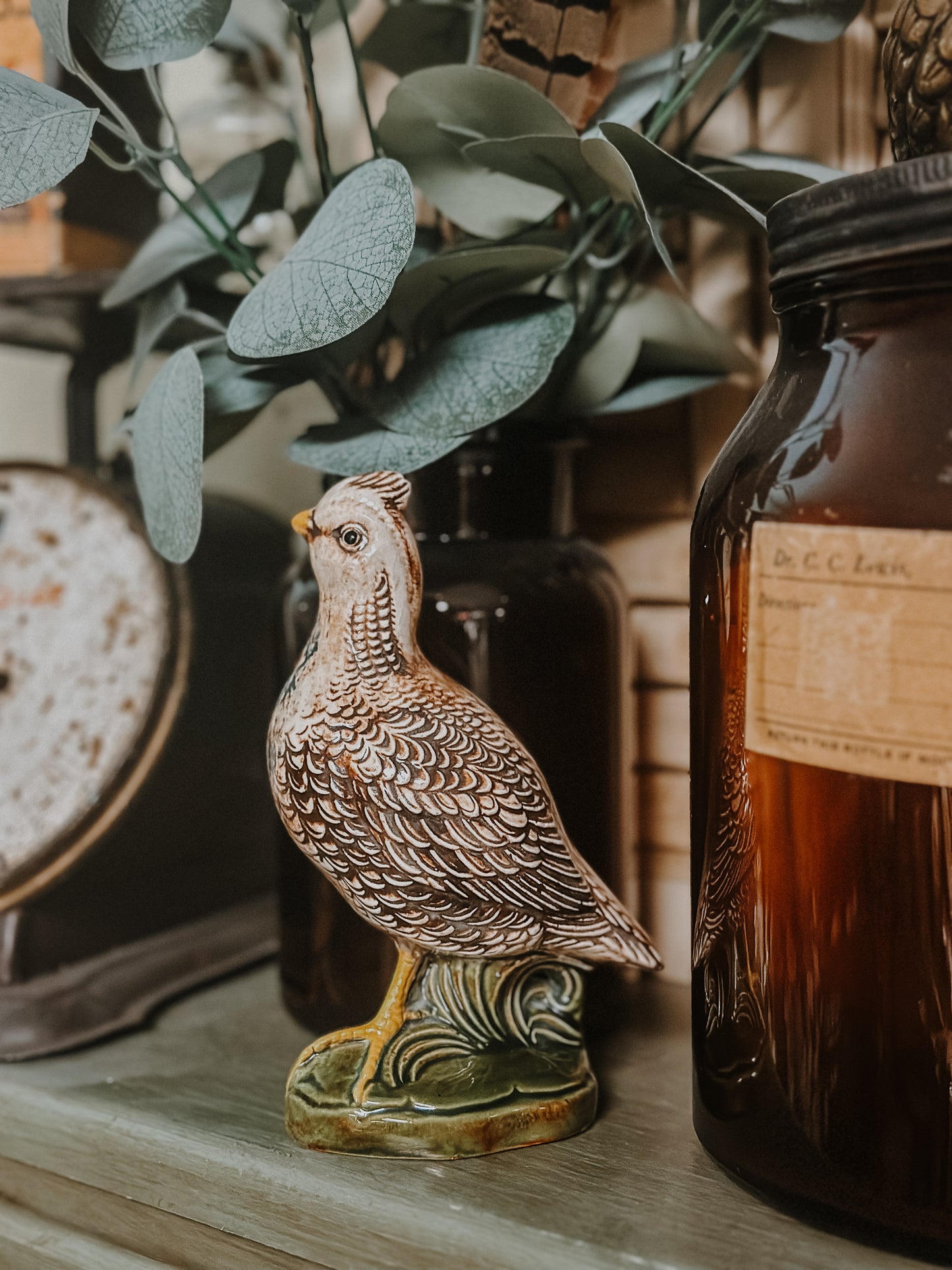 Vtg. Quail Figurine