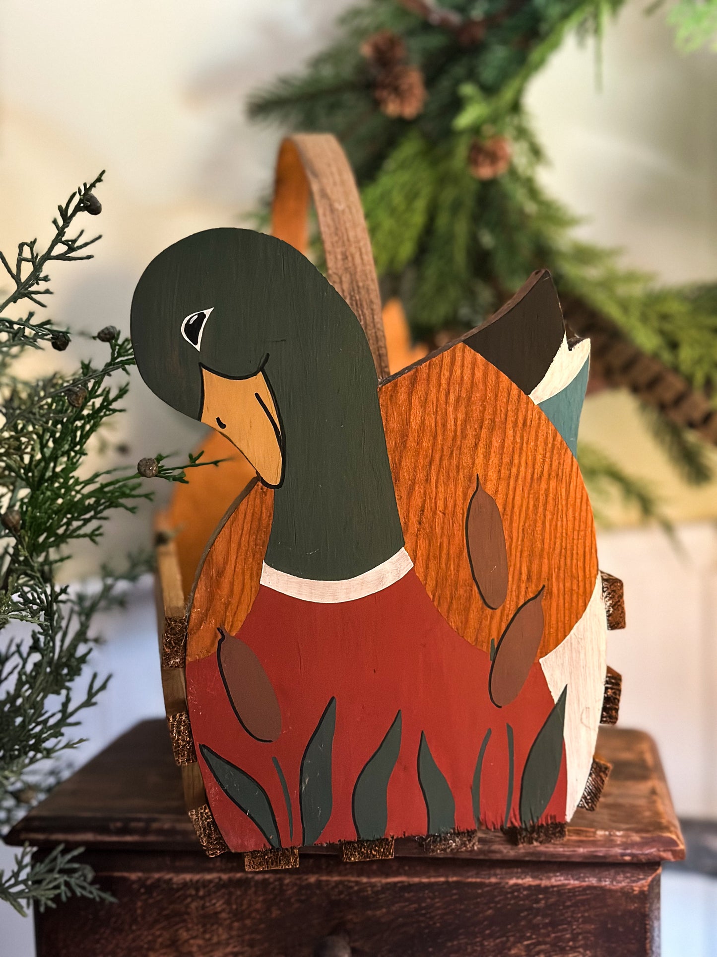 Vtg. Mallard Basket