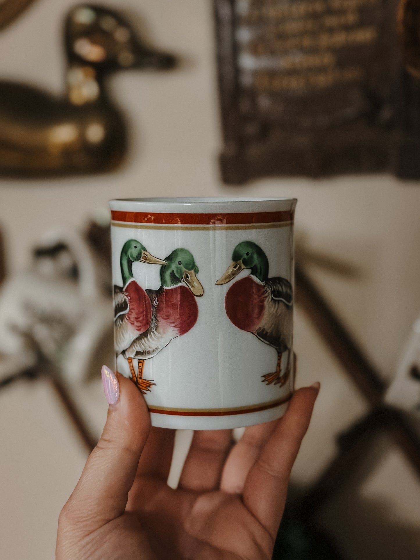 Vtg. Mallard Mug