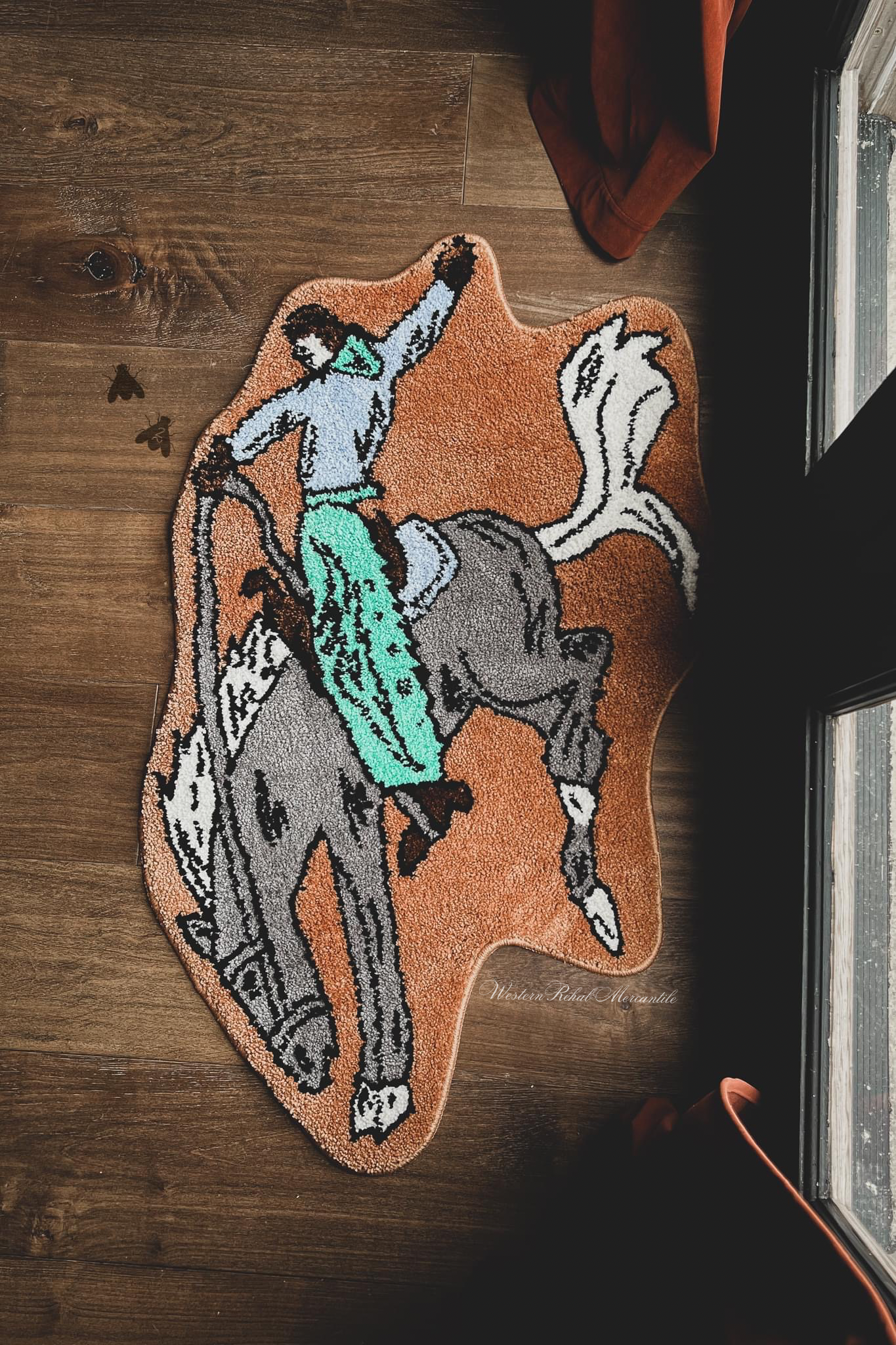 Buckin Bronc Rug