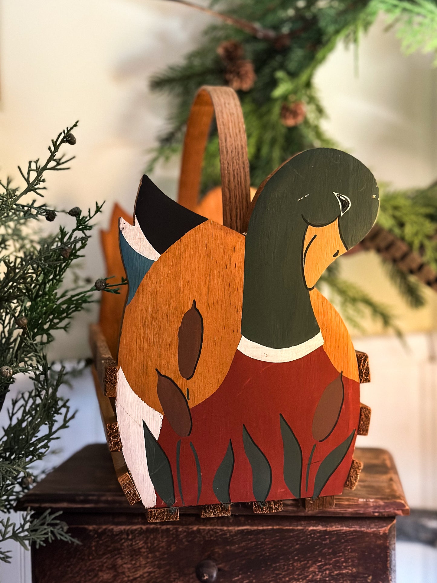 Vtg. Mallard Basket