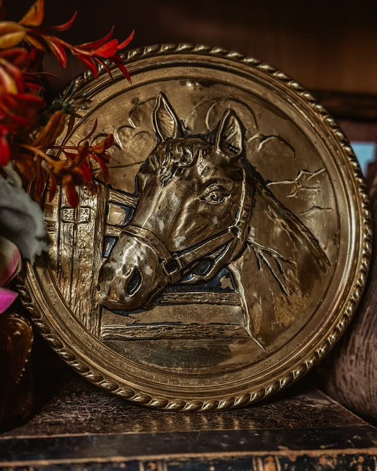 Brass Horse Wall Plaque