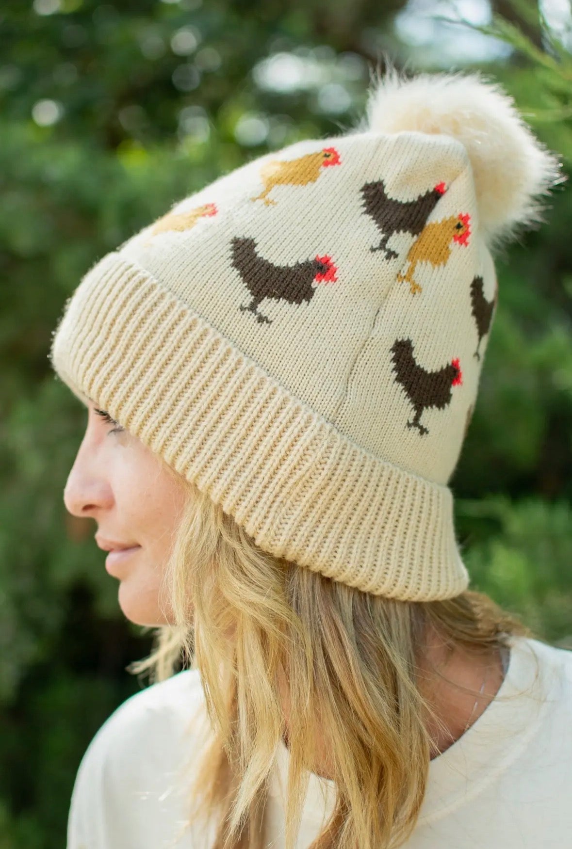 Chicken Pom Beanie