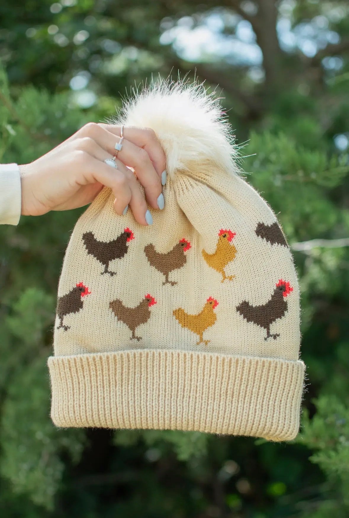 Chicken Pom Beanie