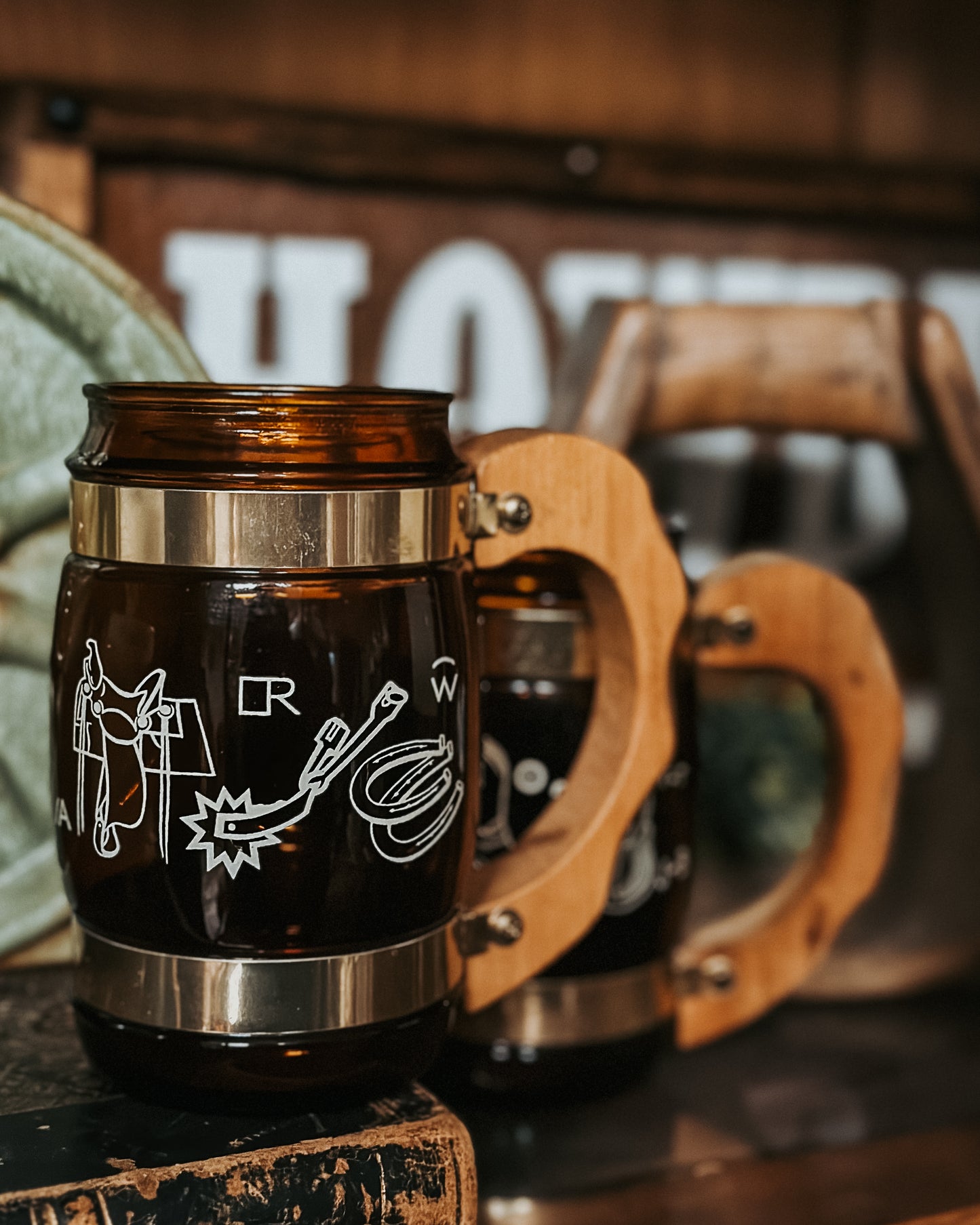 Vintage Barrel Mug Set