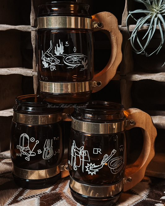 Vintage Barrel Mug Set