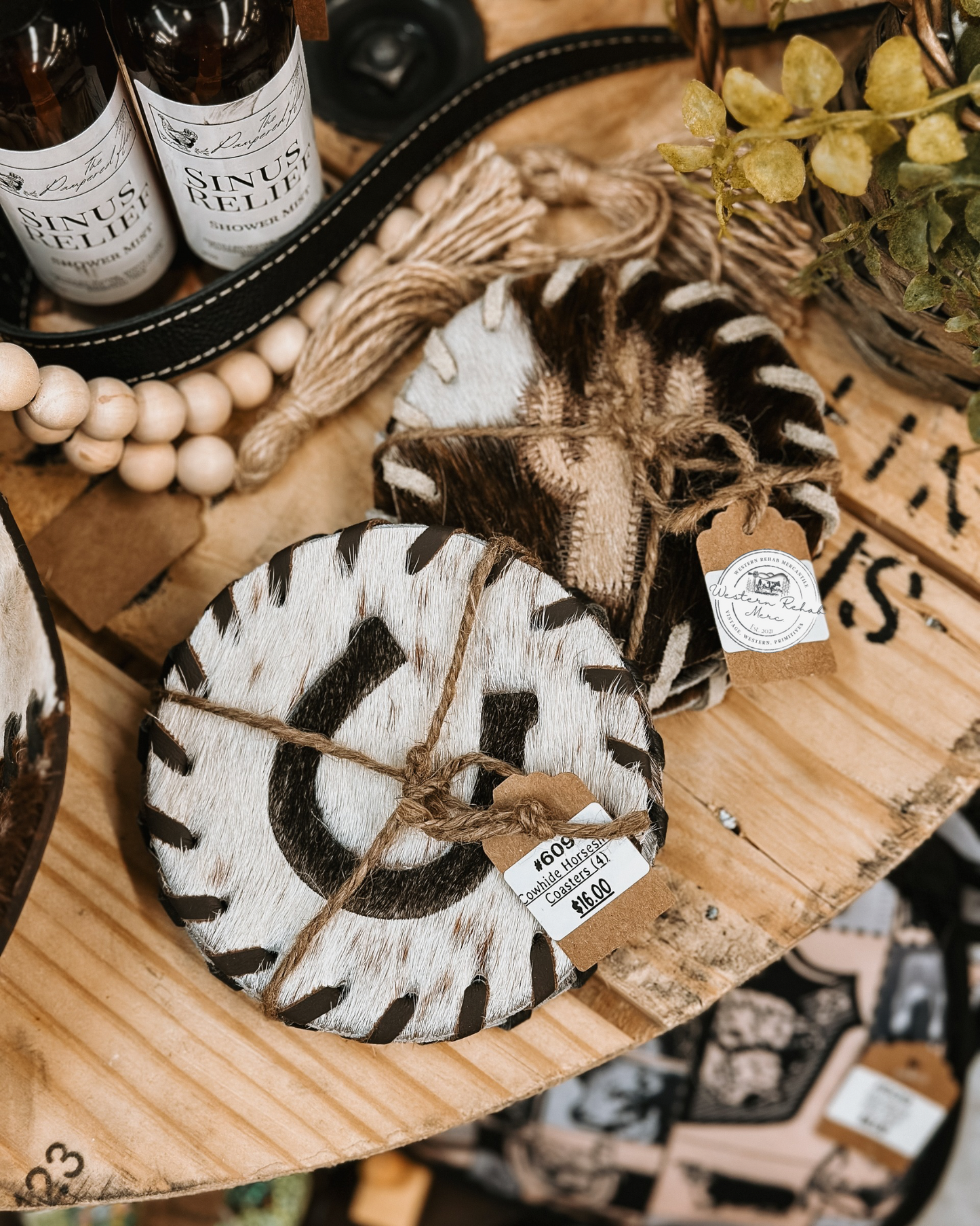 Cowhide Coasters