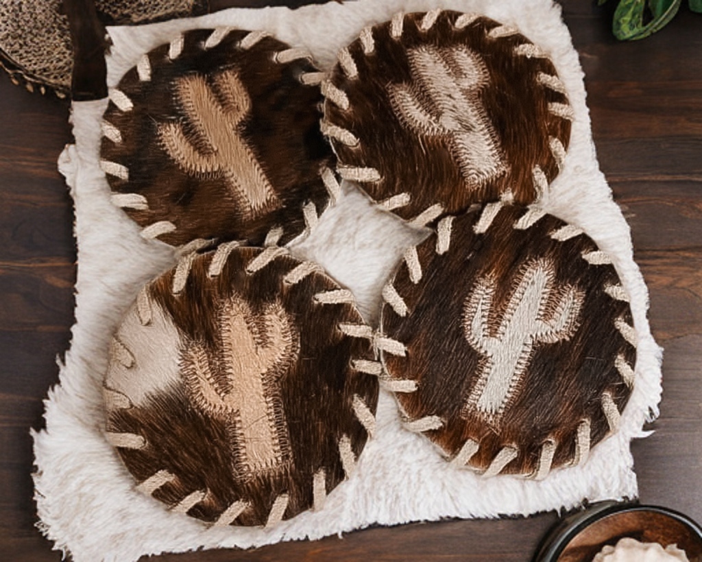 Cowhide Coasters