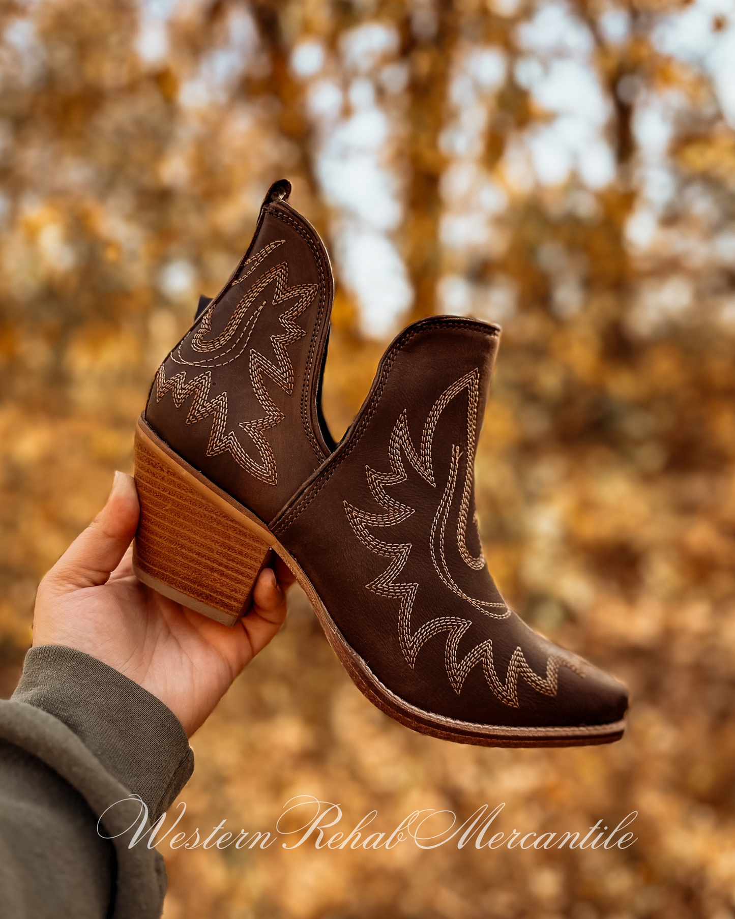 Maisie Stitched Leather Boots