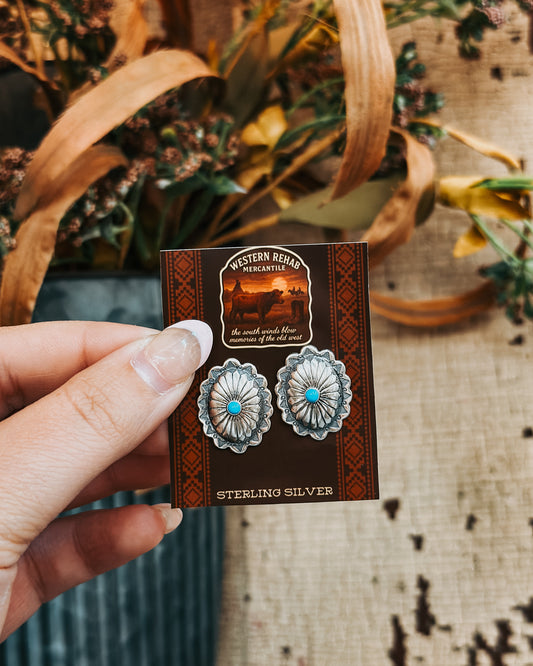 Concho Stud Earrings