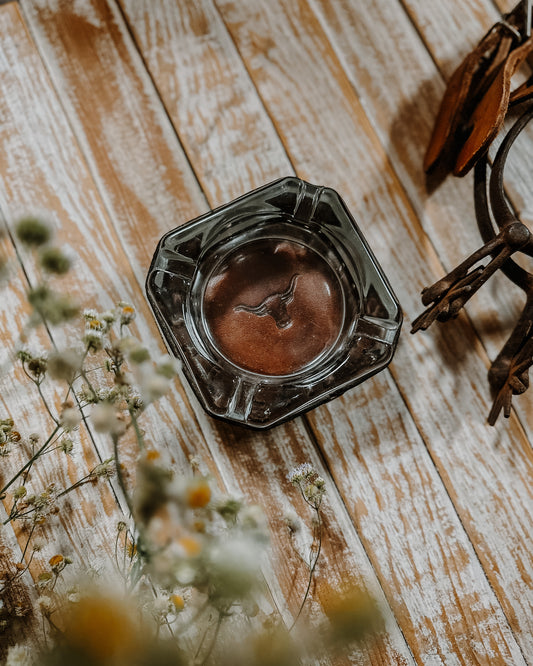 Vtg. Bamco Western Steer Ashtray