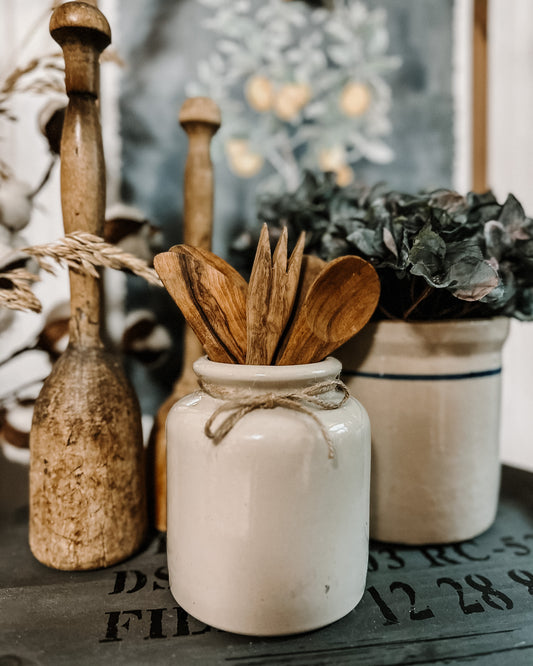 Small Crock and Utensil Bundle